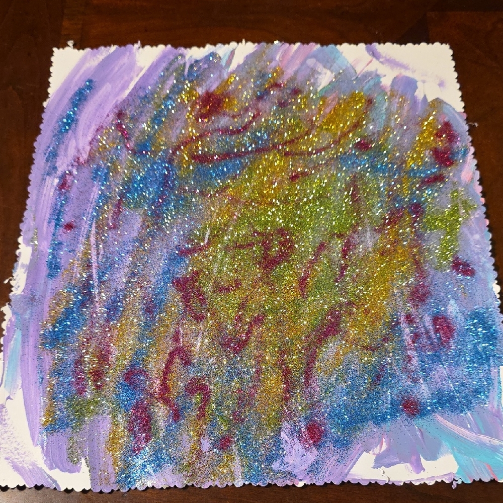 Vibrant Glitter Canvas Art